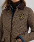 Women's Collared Quilted Coat Heritage Plaid, L - фото #3