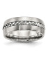 ფოტო #1 პროდუქტის Stainless Steel Brushed and Polished Braided 8mm Band Ring