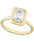 Фото #1 товара Moissanite Bezel Ring (1-3/4 ct. t.w.) in 10k Gold