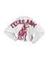 Фото #4 товара Women's White Texas A M Aggies Raw Hem Cropped Long Sleeve T-shirt