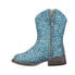Фото #3 товара Roper Glitter Galore Square Toe Cowboy Toddler Girls Blue Casual Boots 09-017-1