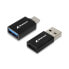 Фото #1 товара Sharkoon OfficePal USB-C Adapter, USB 3.2 Gen 1 (3.1 Gen 1), USB Type-C, Black, Male/Female, Straight, Straight, 5 Gbit/s
