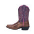 Фото #4 товара Dan Post Boots Majesty Square Toe Cowboy Toddler Girls Brown, Purple Dress Boot