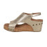 Фото #3 товара Corkys Carley Metallic Studded Wedge Womens Gold Casual Sandals 30-5316-ANGO