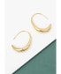 ფოტო #2 პროდუქტის Crescent Moon Thread Drop Earrings in Gold