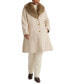 Фото #5 товара Women's Plus Size Faux-Fur-Trim Walker Coat