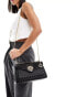 River Island monogram shoulder bag in black