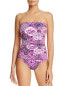 Фото #2 товара Tommy Bahama 262915 Women Tiles Of Tropic Wire-free Bandeau One-piece Size 8