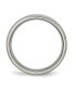 ფოტო #3 პროდუქტის Titanium Brushed Center 6 mm Ridged Edge Wedding Band Ring