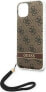 Guess Etui Guess do iPhone 14 6,1" brązowy/brown hardcase 4G Print Strap