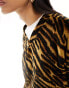 Levi's v neck jumper in zebra print