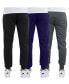 ფოტო #2 პროდუქტის Men's Modern Fit Heavyweight Classic Fleece Jogger Sweatpants- 3 Pack