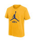 Фото #2 товара Jordan Big Boys and Girls Gold Denver Nuggets Essential Jumpman Logo T-Shirt