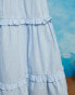 Sister Jane bow stripe midaxi dress in blue Серый, M - EU 38 - фото #4