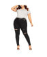 ფოტო #2 პროდუქტის Plus Size Harley Rock N Roll Skinny Jean