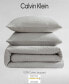 Фото #6 товара Washed Texture Solid Cotton Jacquard 3 Piece Duvet Cover Set, King