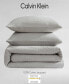 Washed Texture Solid Cotton Jacquard 3 Piece Duvet Cover Set, King