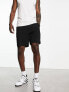 Фото #1 товара Hollister 7inch flat front chino shorts in black