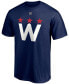ფოტო #2 პროდუქტის Men's Nicklas Backstrom Navy Washington Capitals 2020/21 Alternate Authentic Stack Name and Number T-shirt