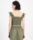 ფოტო #2 პროდუქტის Women's Ruffle-Neck Smocked Tank Top, Created for Macy's