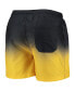 ფოტო #3 პროდუქტის Men's Black, Gold Pittsburgh Steelers Retro Dip-Dye Swim Shorts