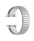 ფოტო #2 პროდუქტის Unisex Slink Silver Stainless Steel Band for Apple Watch Size-38mm,40mm,41mm