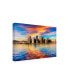 Фото #2 товара David Ayash Lower Manhattan Sunset Canvas Art - 15.5" x 21"