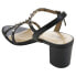 VANELi Midge Studded Block Heels Strappy Womens Black Dress Sandals 311758