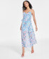 Фото #1 товара Women's Printed Sleeveless Ruffled Maxi Dress, Created for Macy's