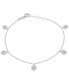 ფოტო #1 პროდუქტის Diamond Pavé Dangle Heart Link Bracelet (1/6 ct. t.w.) in 14k White Gold, Created for Macy's