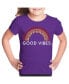 Big Girl's Word Art T-shirt - Good Vibes