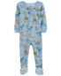 Toddler 1-Piece Dinosaur 100% Snug Fit Cotton Footie Pajamas 2T