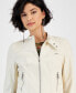 ფოტო #3 პროდუქტის Women's Anita Faux-Leather Zip-Cuff Jacket