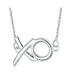 Фото #1 товара Minimalist Hugs And Kisses XO Station Pendant Necklace For Women For Sterling Silver With Chain