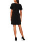 ფოტო #2 პროდუქტის Women's V-Neck Short-Sleeve Embellished-Hem Shift Dress