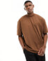 Фото #2 товара ASOS DESIGN oversized scuba t-shirt in brown