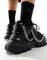 ASOS DESIGN chunky trainers in black with studding