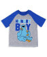 Toddler Boys Cookie Monster Hungry Sleep Pajama Set Short Синий, 3T - фото #3