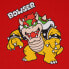 Детский Футболка с коротким рукавом Super Mario Bowser Text Красный