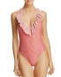 Фото #2 товара Tularosa 262150 Womens Maisie Printed Ruffled One-Piece Swimsuit Size X-Small