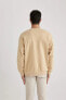 Oversize Fit Bisiklet Yaka Basic Sweatshirt T5139az24sp