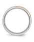 Фото #3 товара Stainless Steel Brushed Yellow IP-plated 6mm Grooved Band Ring