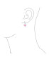 ფოტო #3 პროდუქტის Bridal Anniversary Wedding Romantic 4CT AAA CZ Pink Heart Shaped Cubic Zirconia Dangle Lever back Earrings Girlfriend Invisible Cut Sterling Silver