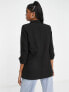 Фото #3 товара Pieces ruched sleeve blazer in black