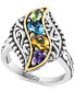 ფოტო #1 პროდუქტის EFFY® Multi-stone Filigree Ring (2-1/5 ct. t.w.) in Sterling Silver & 18k Gold-Plate