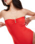 Фото #4 товара South Beach essentials u wire bandeau swimsuit in red