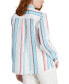 Фото #2 товара Women's 100% Linen Hampton Stripe Tab-Sleeve Top, Created for Macy's