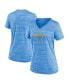 Фото #2 товара Women's Powder Blue Milwaukee Brewers City Connect Velocity Practice Performance V-Neck T-shirt