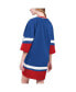 ფოტო #1 პროდუქტის Women's Blue New York Rangers Hurry-Up Offense Boxy V-Neck Half-Sleeve Sneaker Dress