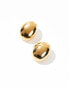 Neck On The Line domus gold plated stainless steel dome stud earrings Золотистый - фото #3